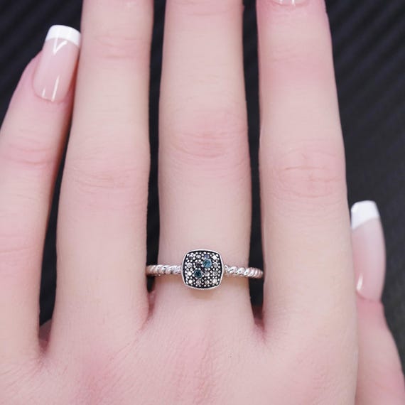 Size 7, Vintage LJ Lucent Jewelers Sterling Silver 925 Engagement