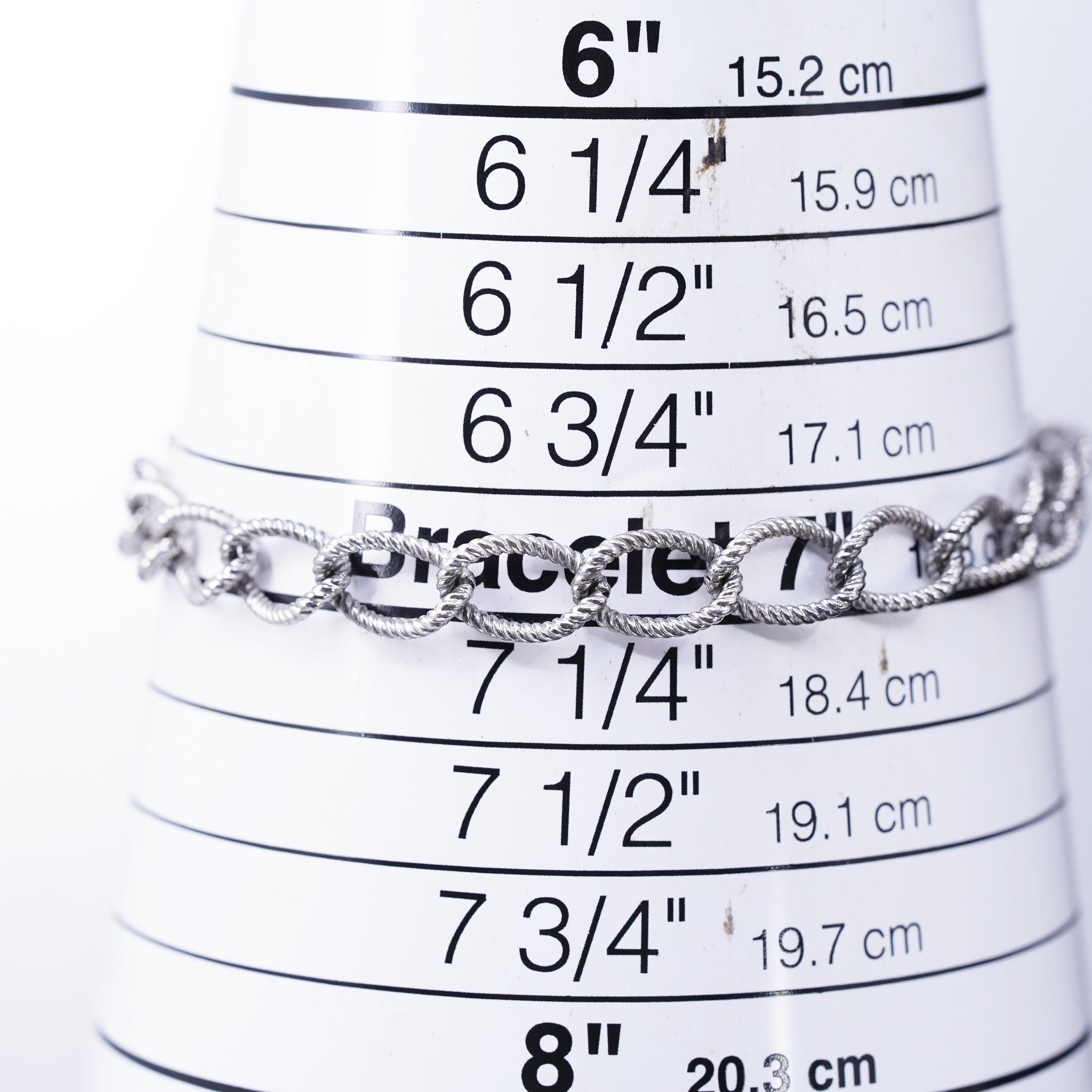 7インチ 7 mm、ヴィンテージスターリングシルバーハンドメイド
