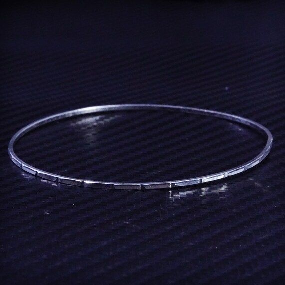 8”, vintage Mexican sterling silver 925 bangle wit