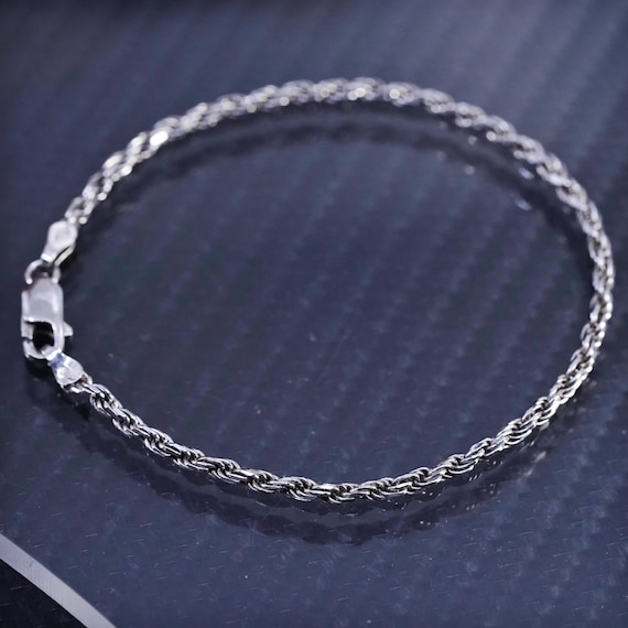 7” 2 mm、ヴィンテージイタリアンスターリングシルバー925ハンドメイド