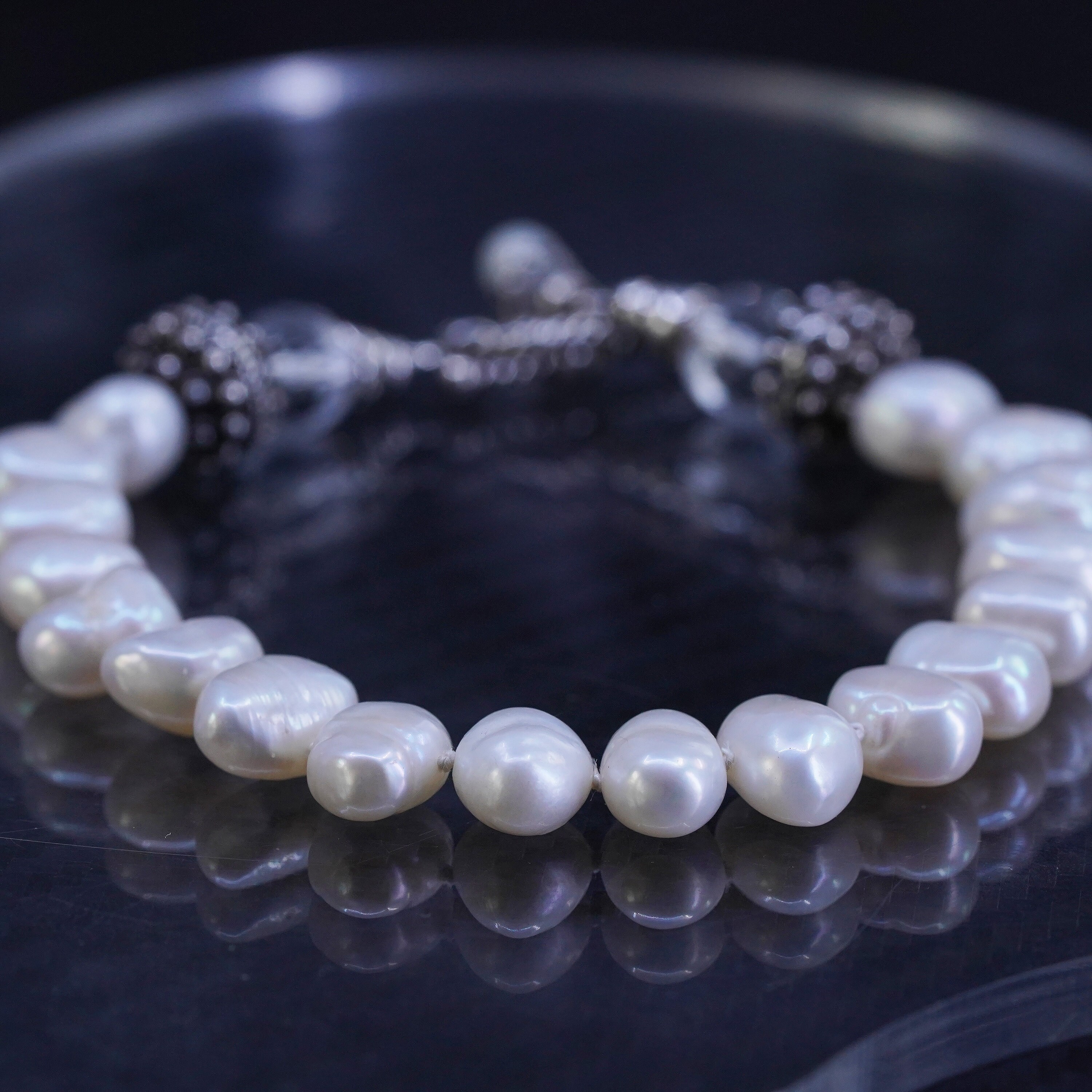 7.25”, Vintage Sterling Silver 925 Handmade Freshwater Pearl 7.25”, Vintage Sterling Silver 925 Handmade Freshwater Pearl