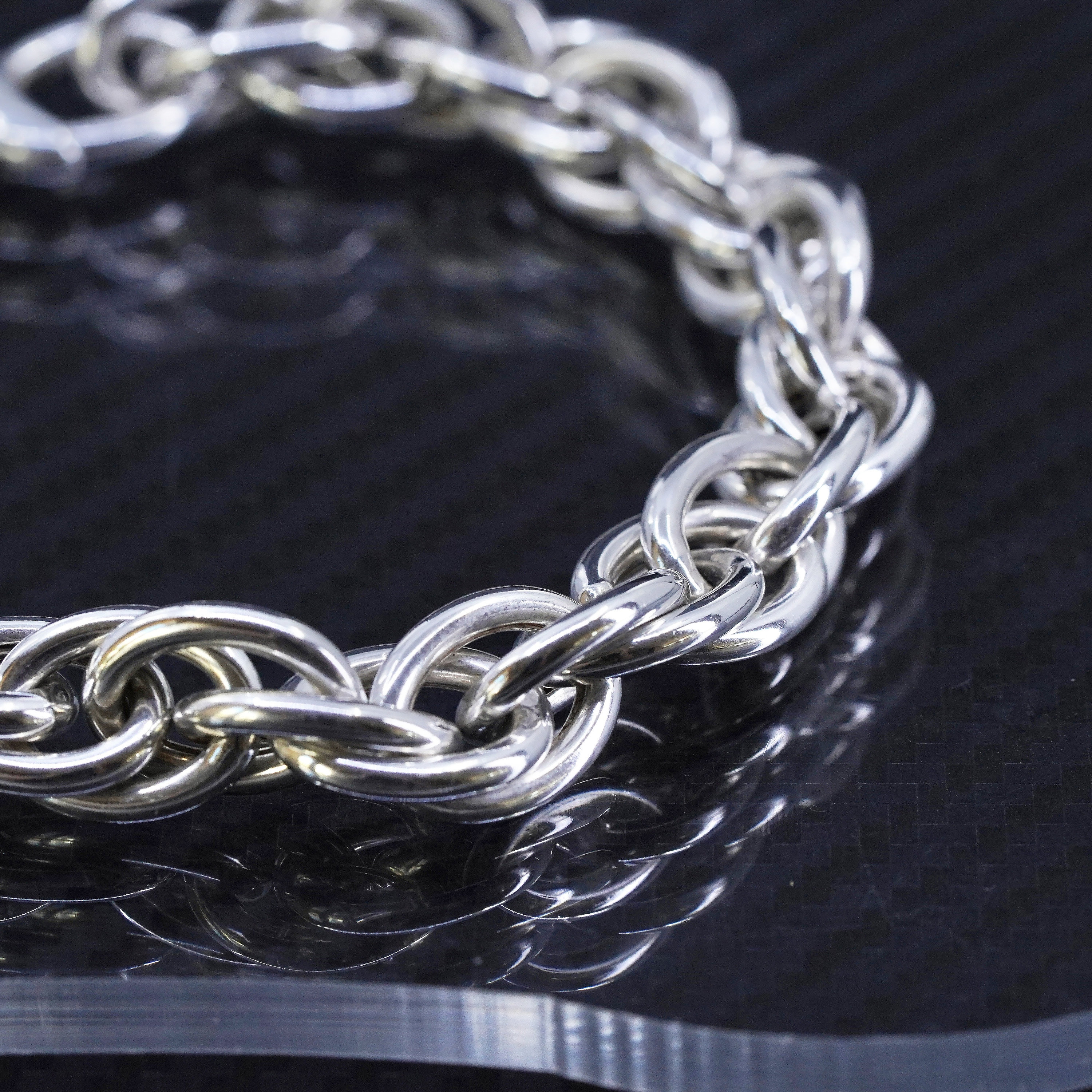 7.25” 12mm, Vintage Italian Sterling Silver 925 Handmade