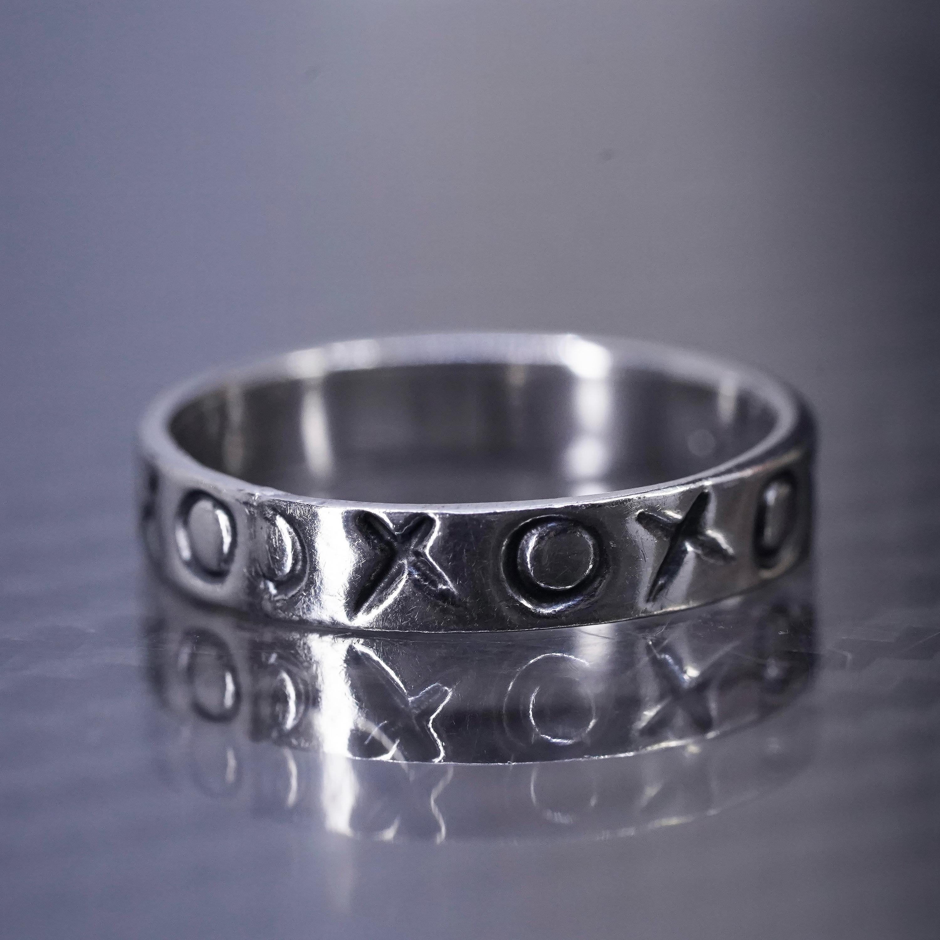 Size 7, Vintage Southwestern Sterling Silver 925 Handmade Ring