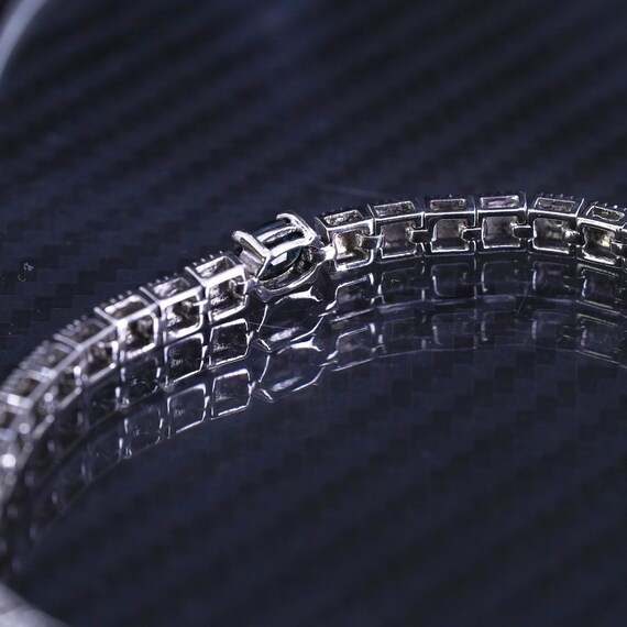 7.25”, vintage sterling silver 925 tennis bracele… - image 5