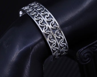 6”, Vintage Southwestern Sterling Silver 925 Handmade Woven