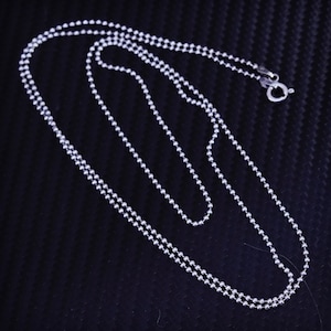 30&quot; 1mm, vintage italienische Sterling Silber 925 Perlenkette Halskette, gestempelt 925 Italy