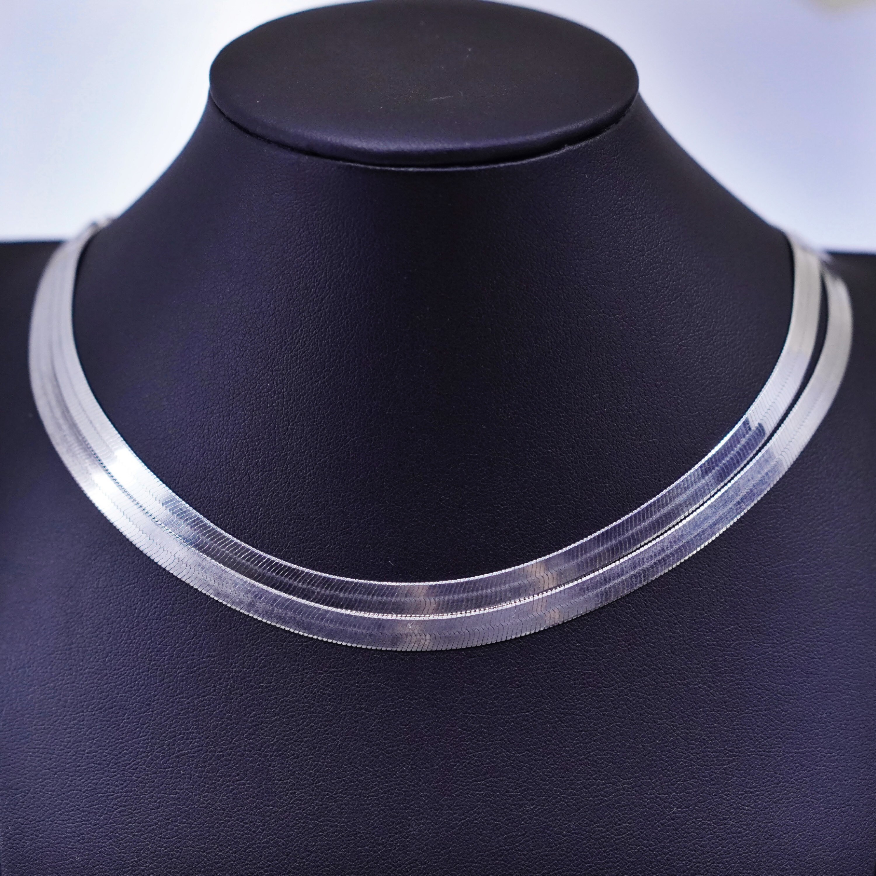 925 milor cheap herringbone necklace
