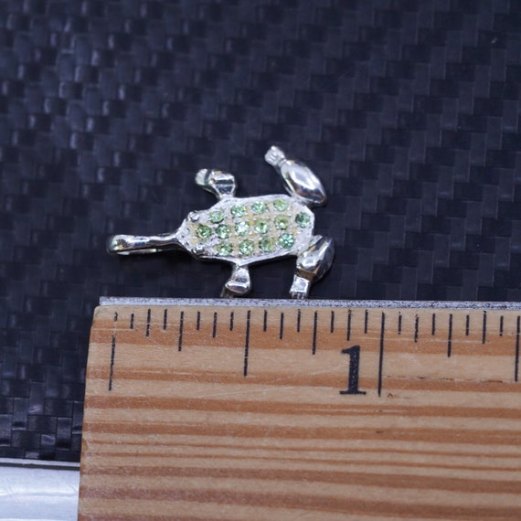 Vintage sterling silver 925 handmade frog pendant… - image 6