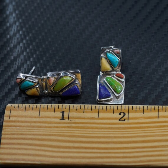 Mexican sterling silver 925 handmade earrings wit… - image 7