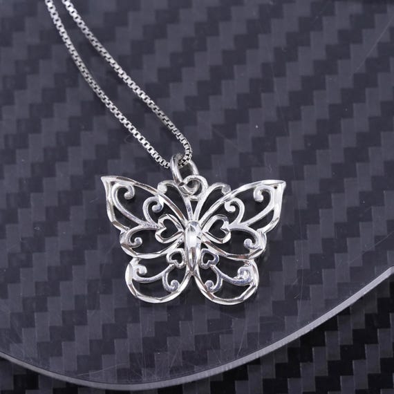 16”, Vintage Sterling Silver 925 Box Chain Necklace With