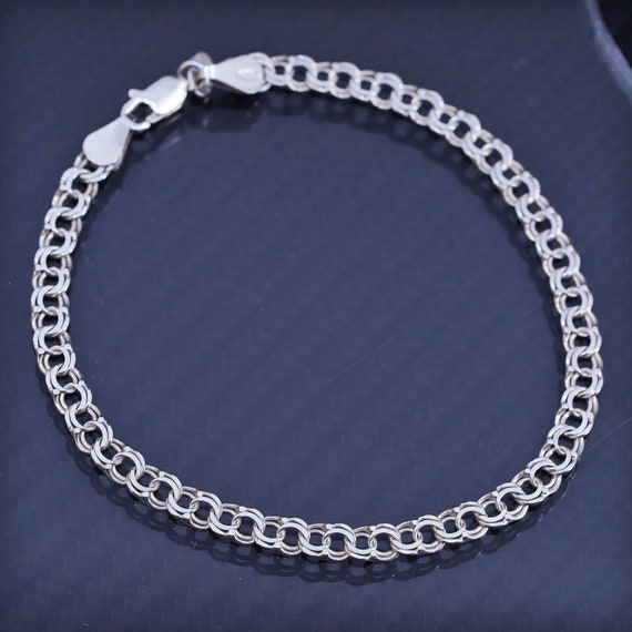 Buy 7.75” 5mm, Vintage Italy Sterling Silver 925 Double Curb Chain