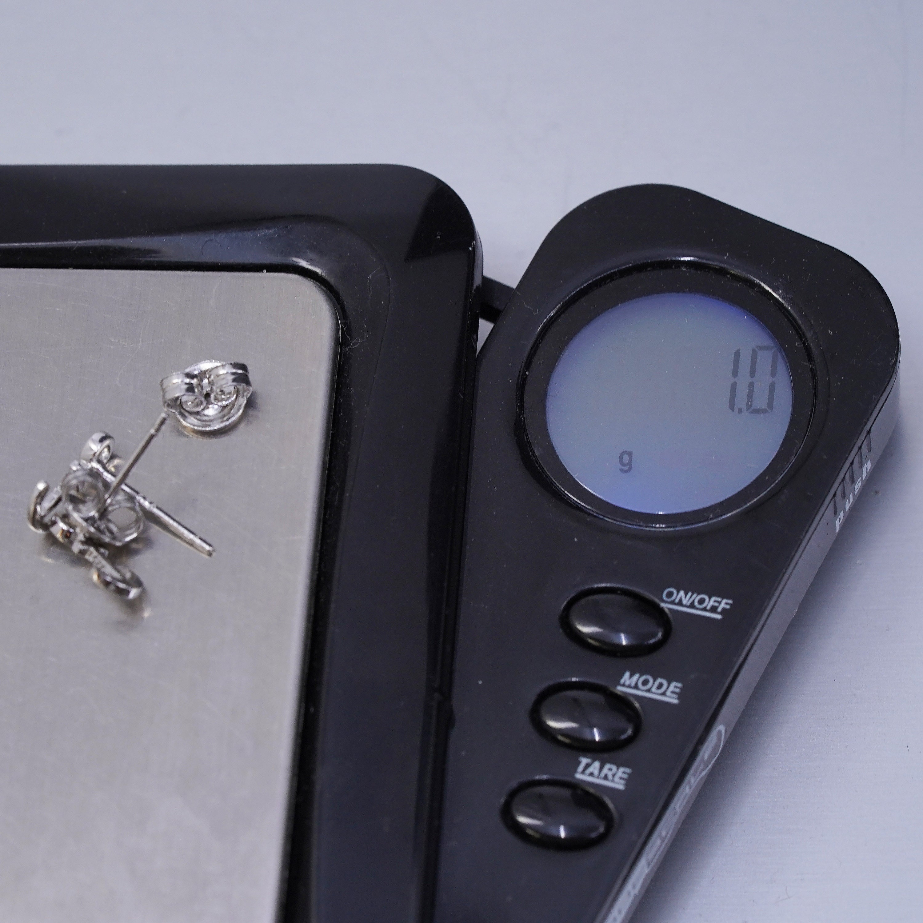 Orecchini A Bottone In Argento Sterling 925 Con Ancora E Coda Di Corde - 1 Paio