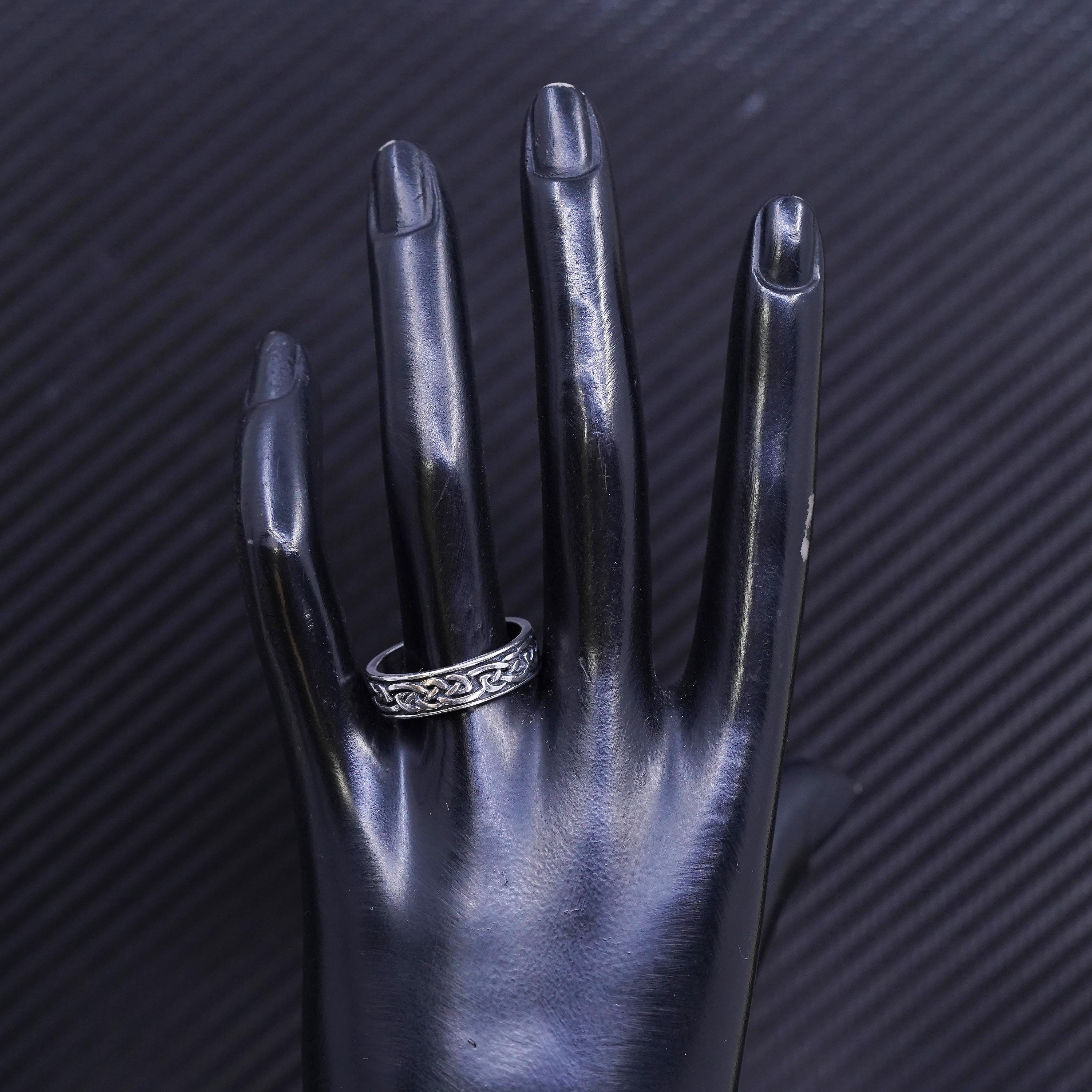 Bague en Argent 925‰ Grand Paua Shell (Abalone) Irrégulière Sur Simple