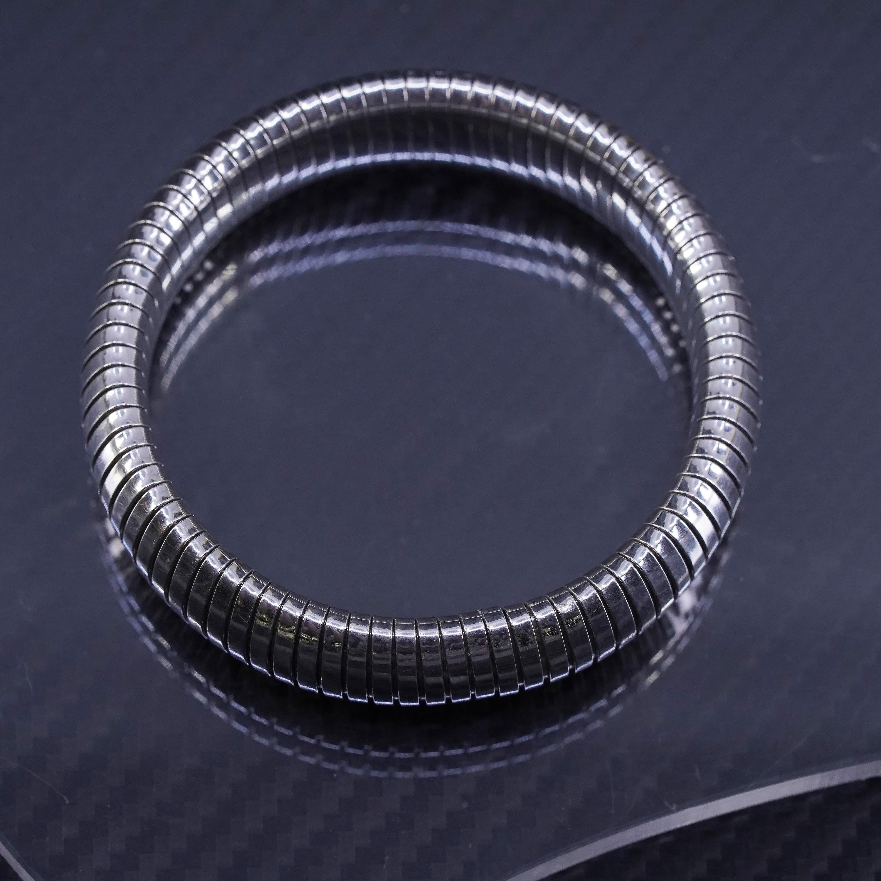 925 Sterling Silver Bangle Solid 925 Bracelet Vintage Narrow