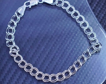 925刻印 ブレスレット&ネックレス セット イタリア製 即日発送】【刻印可】シルバーチェーン プレートペア