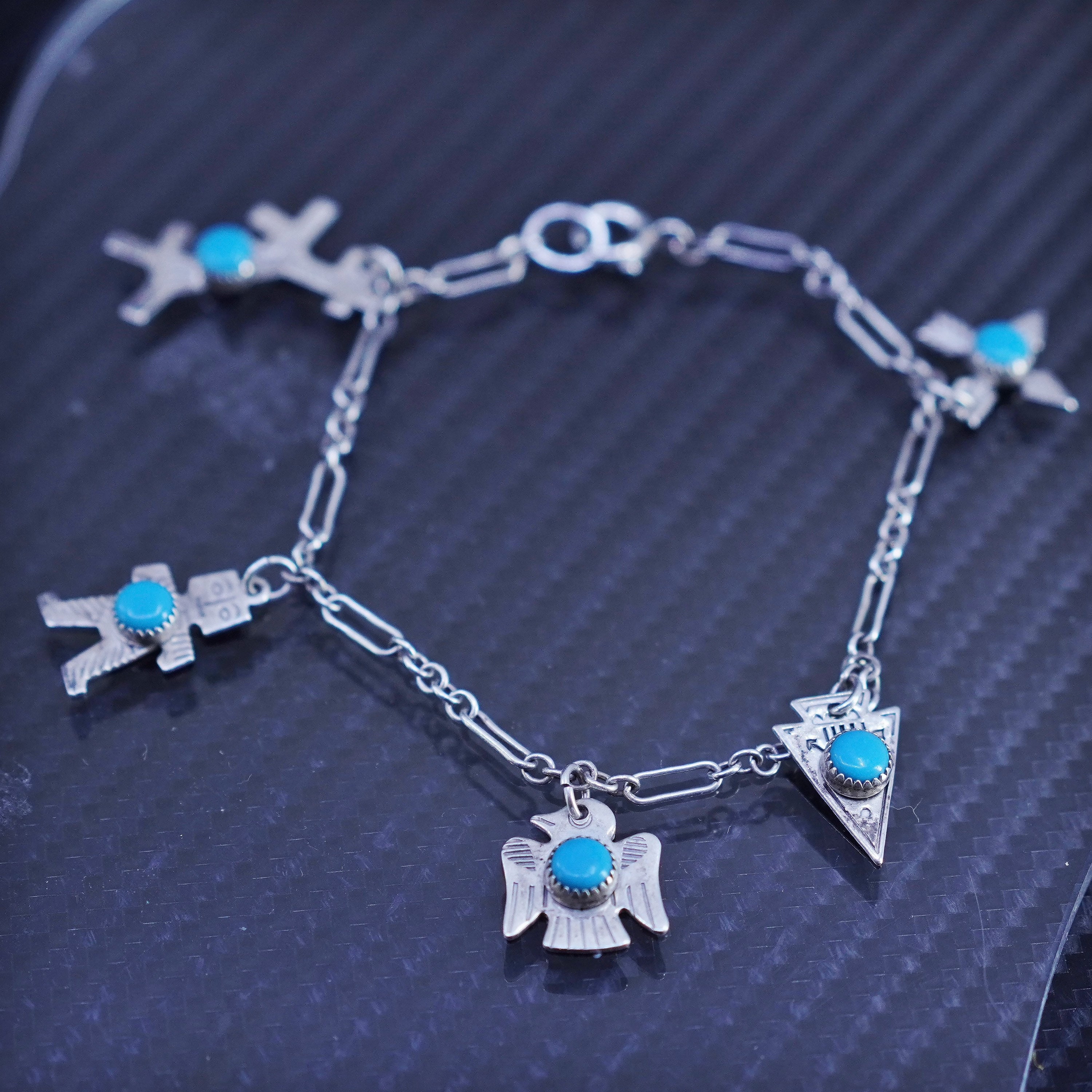 Thunderbird Silver Link Bracelet - Etsy