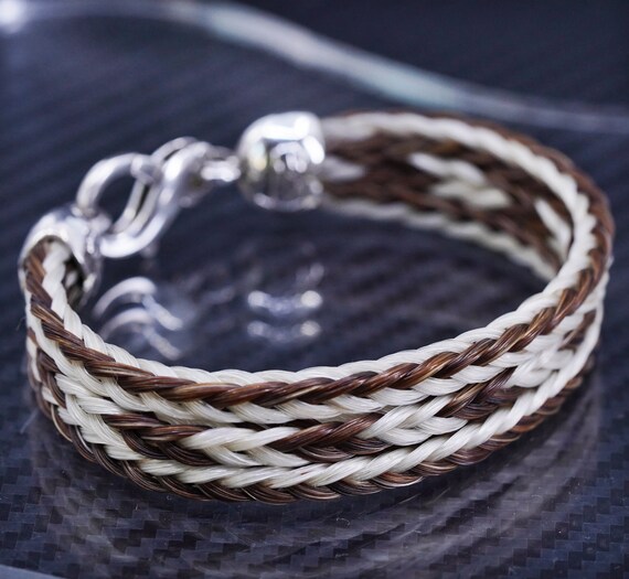 6.5”, vintage Sterling silver bracelet, braided ho