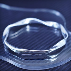 8”, vintage Mexican Sterling silver 925 handmade twisted bangle bracelet, stamped 925