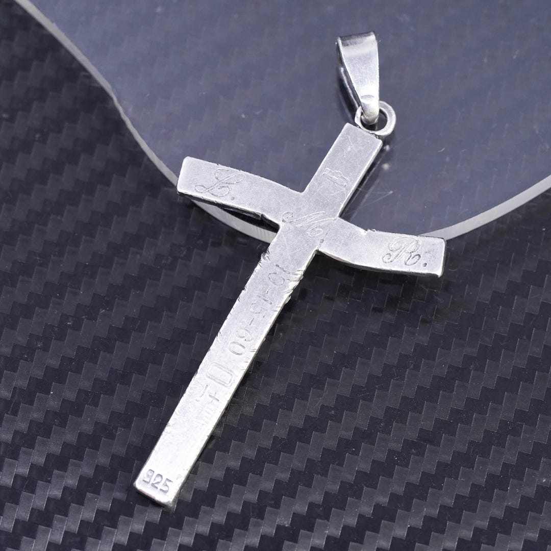 Vintage Southwestern Sterling Silver 925 Handmade Cross Pendant ...