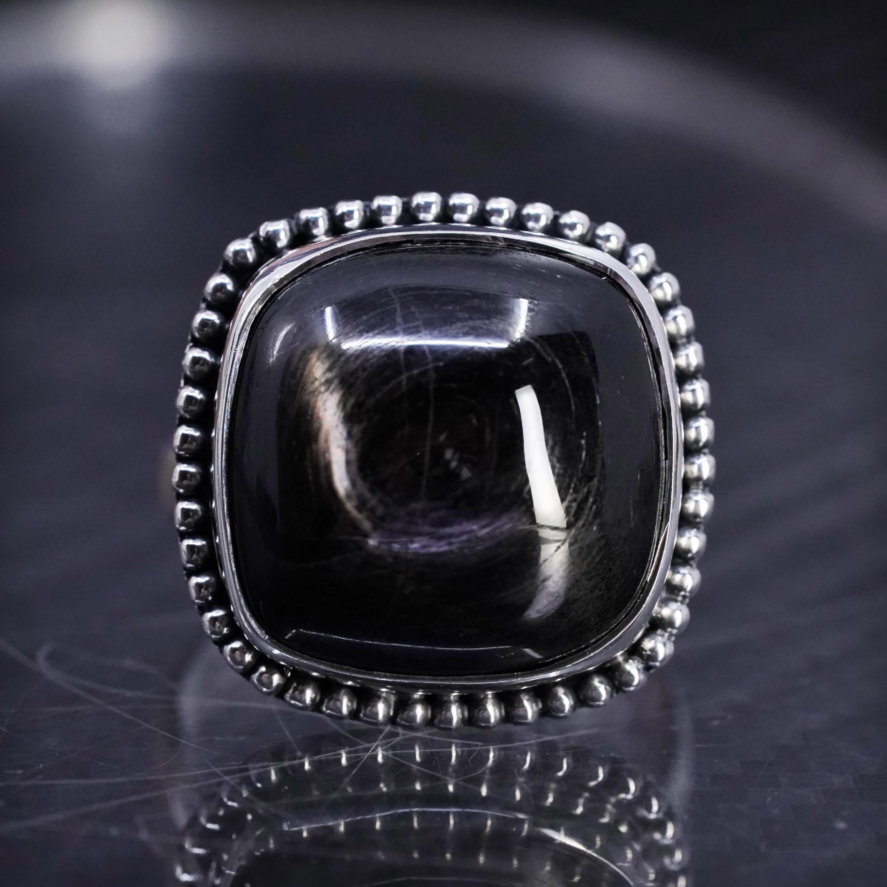 Size 10.25, Vintage Sterling Silver 925 Handmade Statement