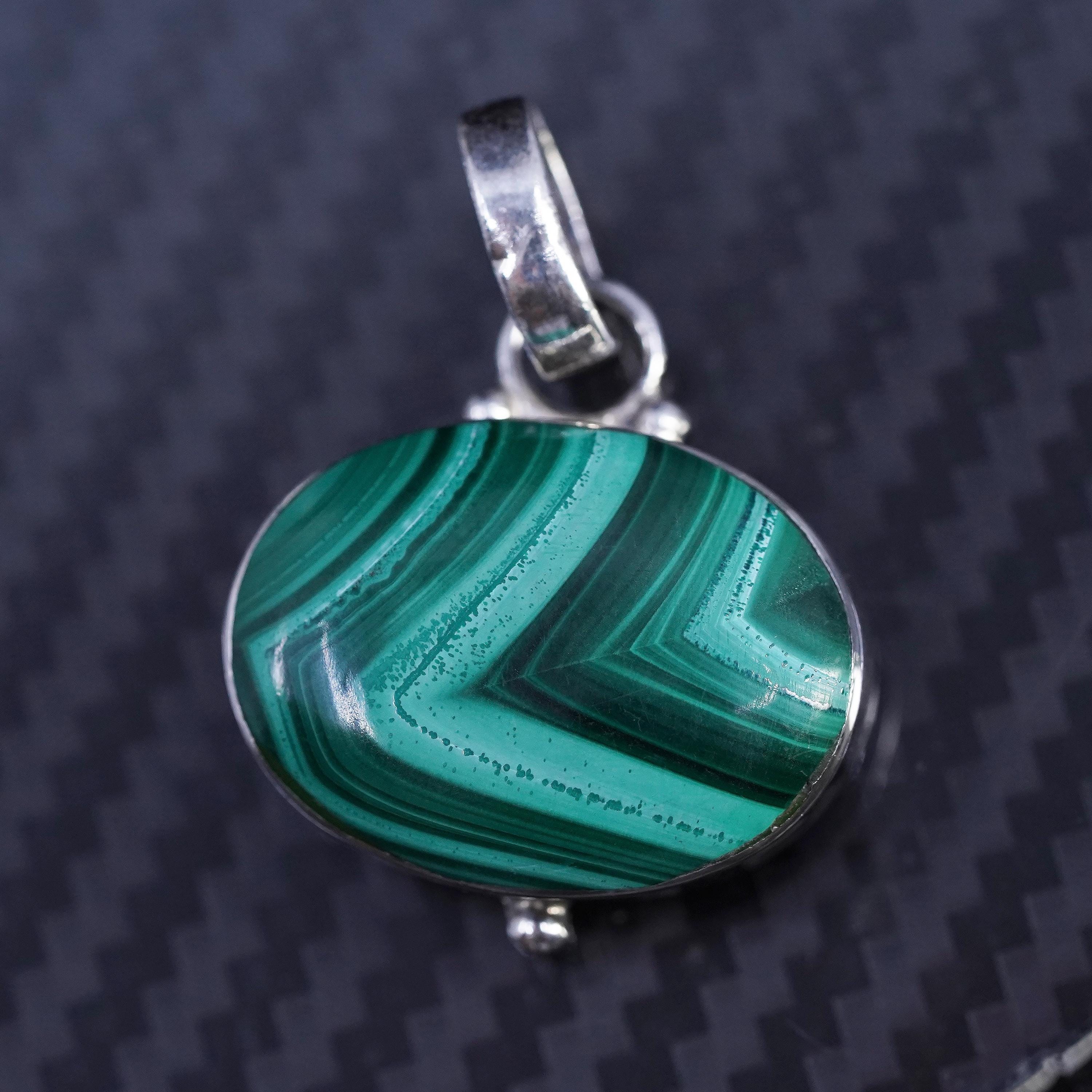 スワロフスキー✳️廃盤 boali antique green シルバー925 Vintage Southwestern Sterling Silver 925 Handmade Pendant With