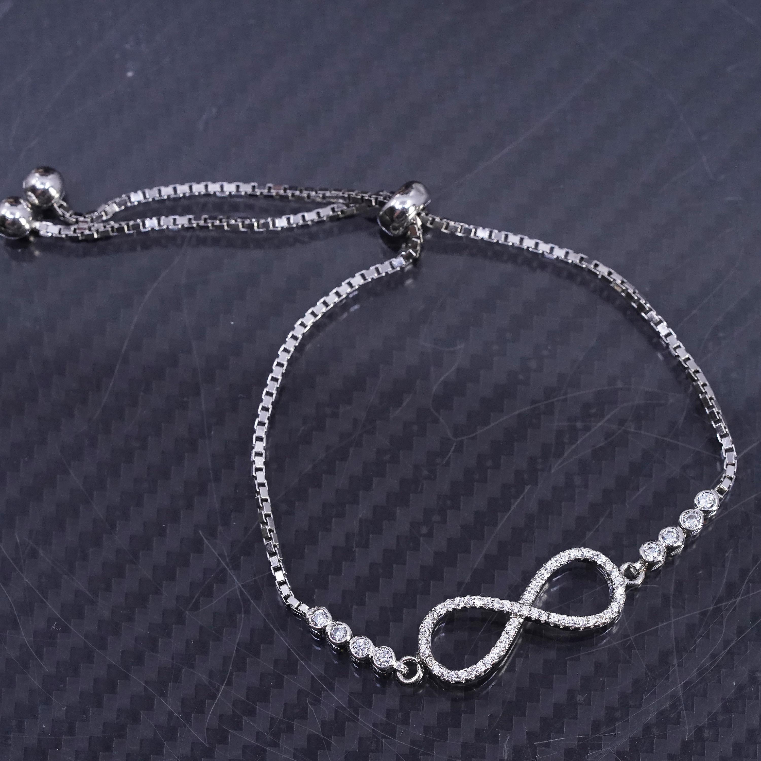 Size Adjustable, Vintage Italian Sterling Silver 925 Box Chain