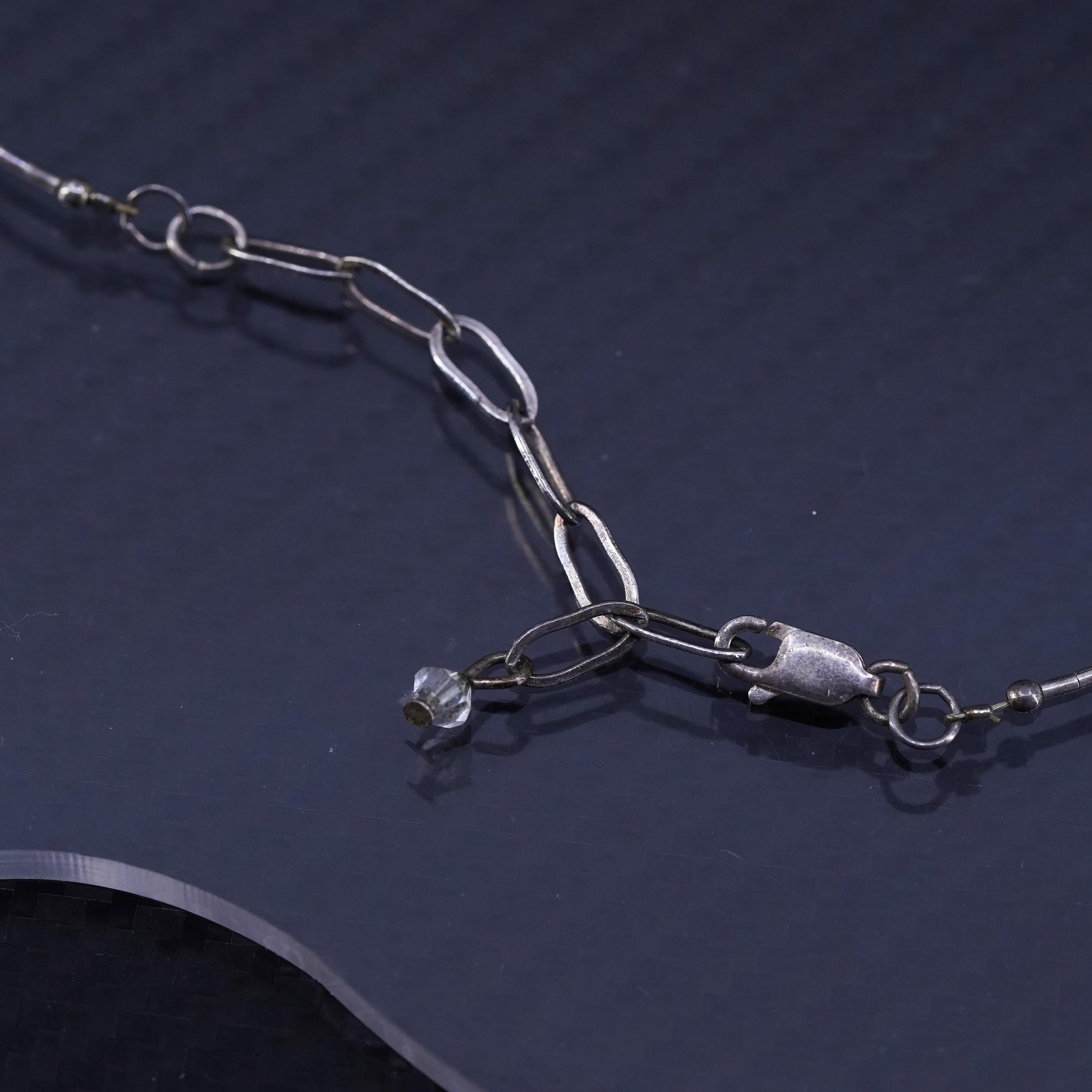 16+2” 1 mm、ヴィンテージ スターリング 925 リキッド シルバー 