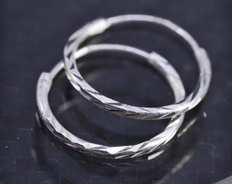 0.5インチ、ヴィンテージイタリアンスターリングシルバー925 0.5インチ、ヴィンテージイタリアンスターリングシルバー925