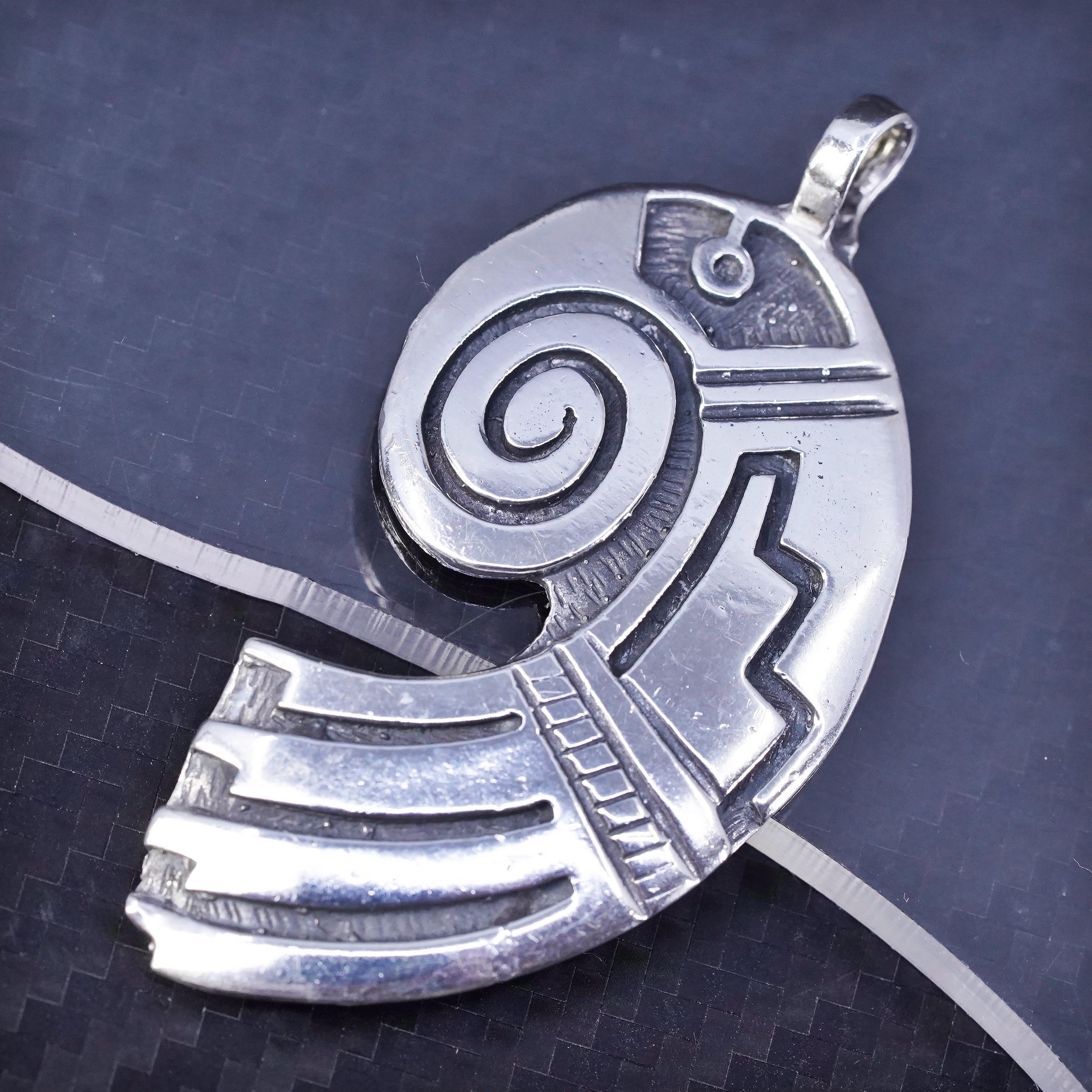 Sterling Silver Hopi Pendant - Etsy
