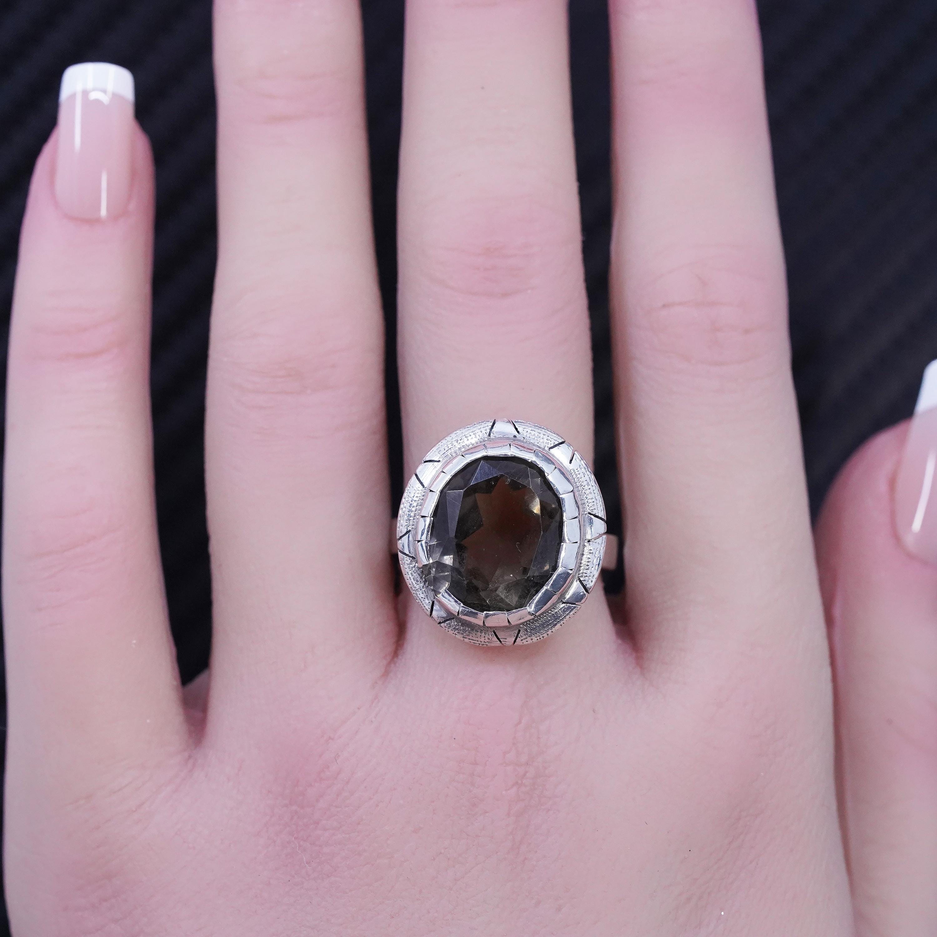 アクセサリー Vintage Mexican Silver Oval Ring 925 Size 6.5, Vintage Mexican Sterling Silver 925 Ring With Oval
