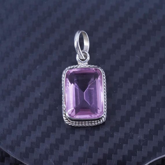 Vintage sterling 925 silver rectangular shaped pe… - image 2