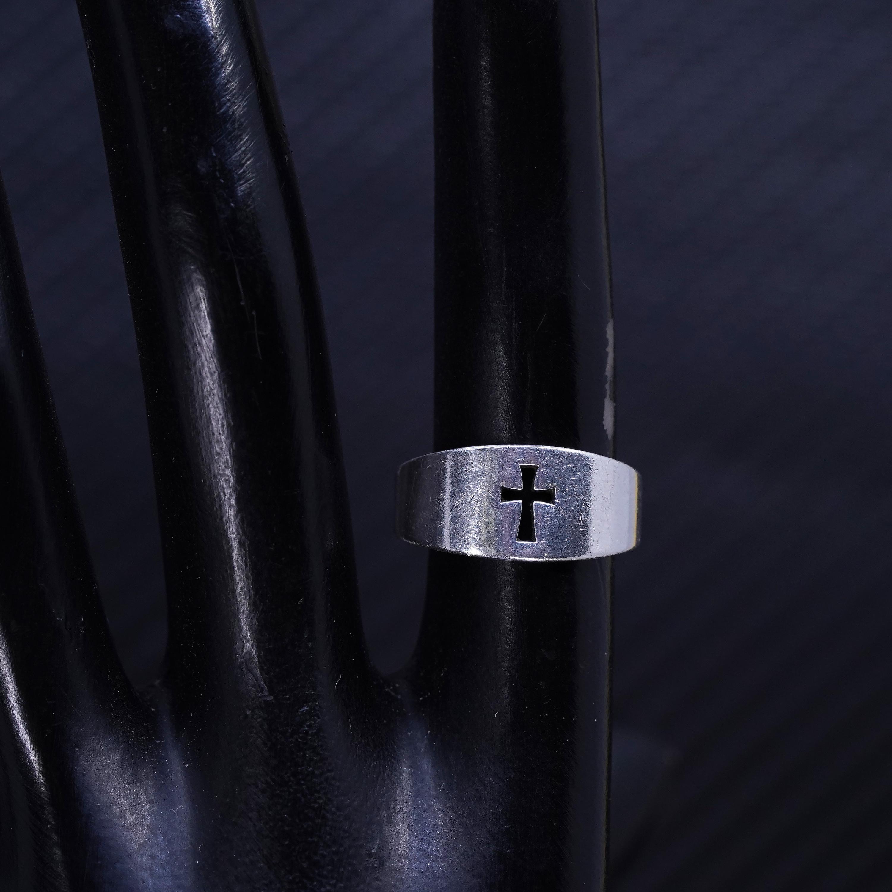 Size 4.75, Vintage James Avery Sterling Silver 925 Handmade Cross