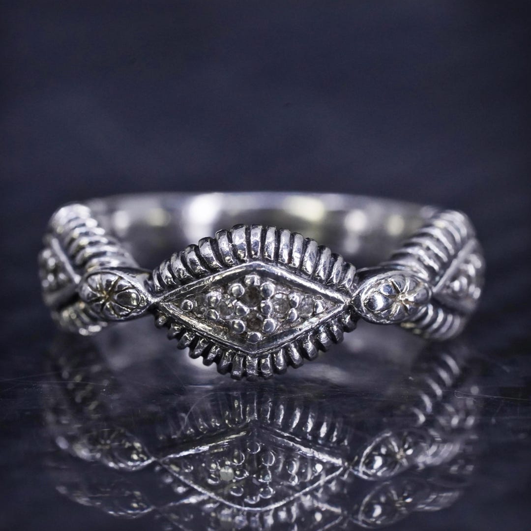 MAIDEN Silver925 リング Sterling Silver Wide Nordic Midi Band Ring, Artisan Made
