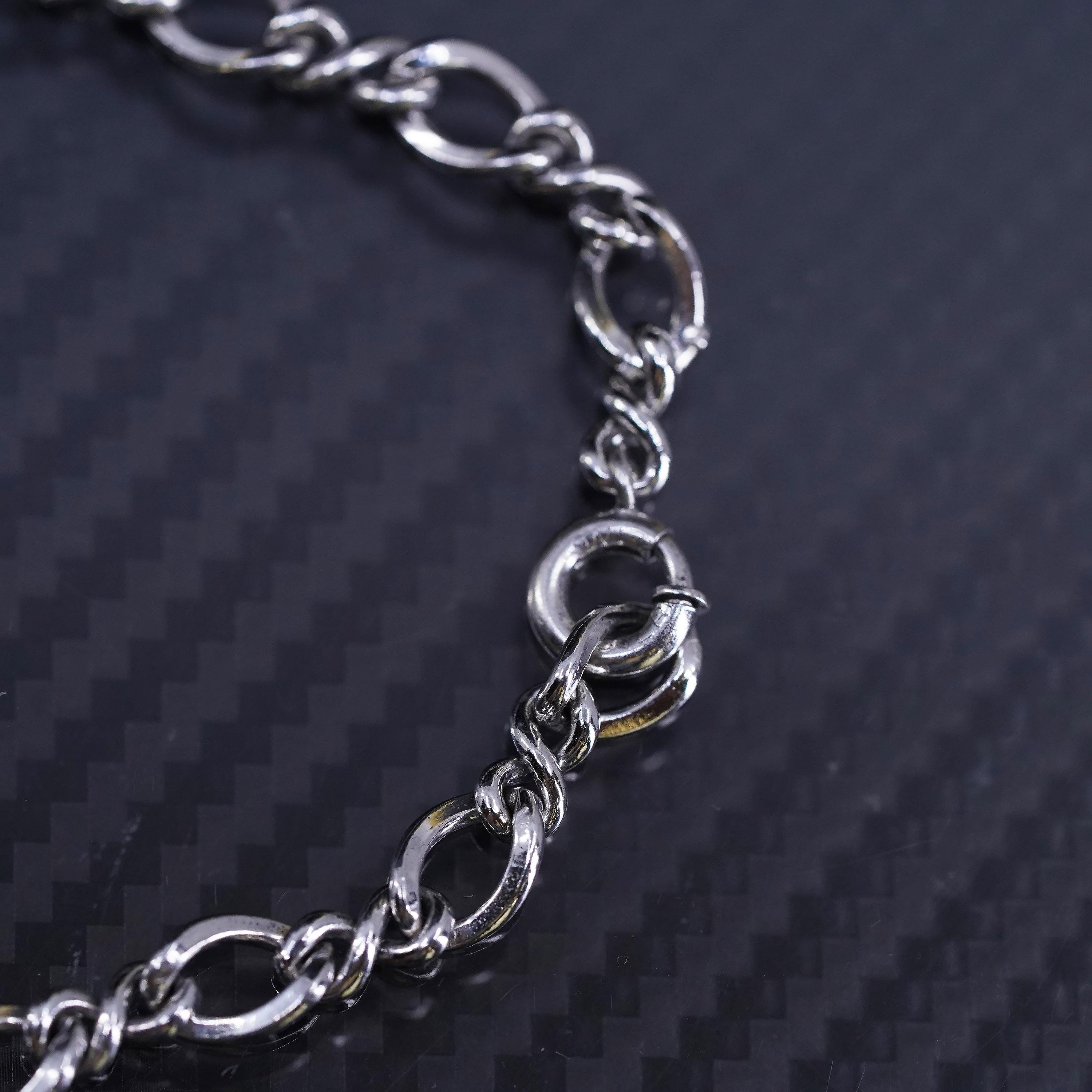 7” 6 mm、ヴィンテージイタリアンスターリングシルバー925ハンドメイド