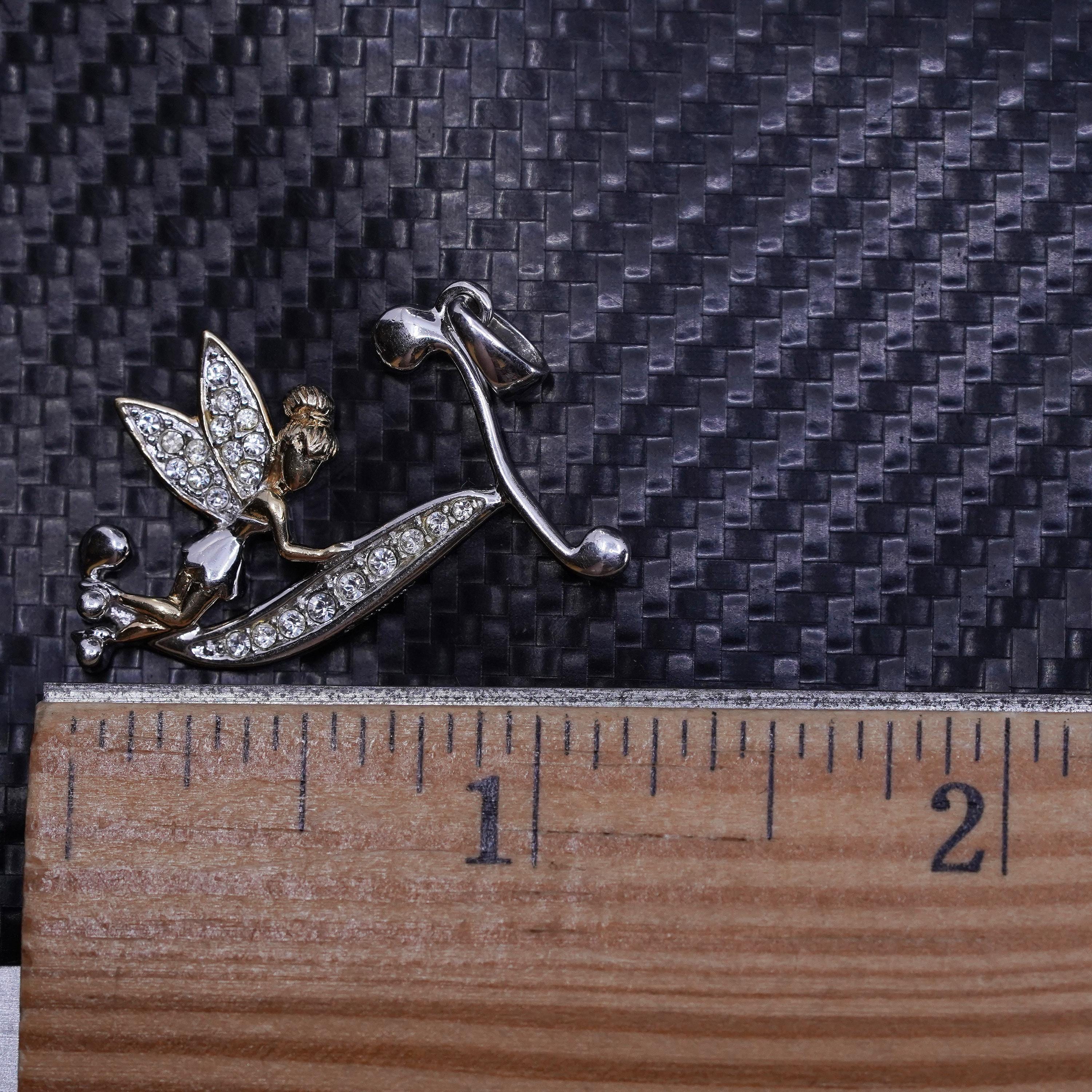 Vintage Two Tone Sterling Silver 925 Handmade Letter J