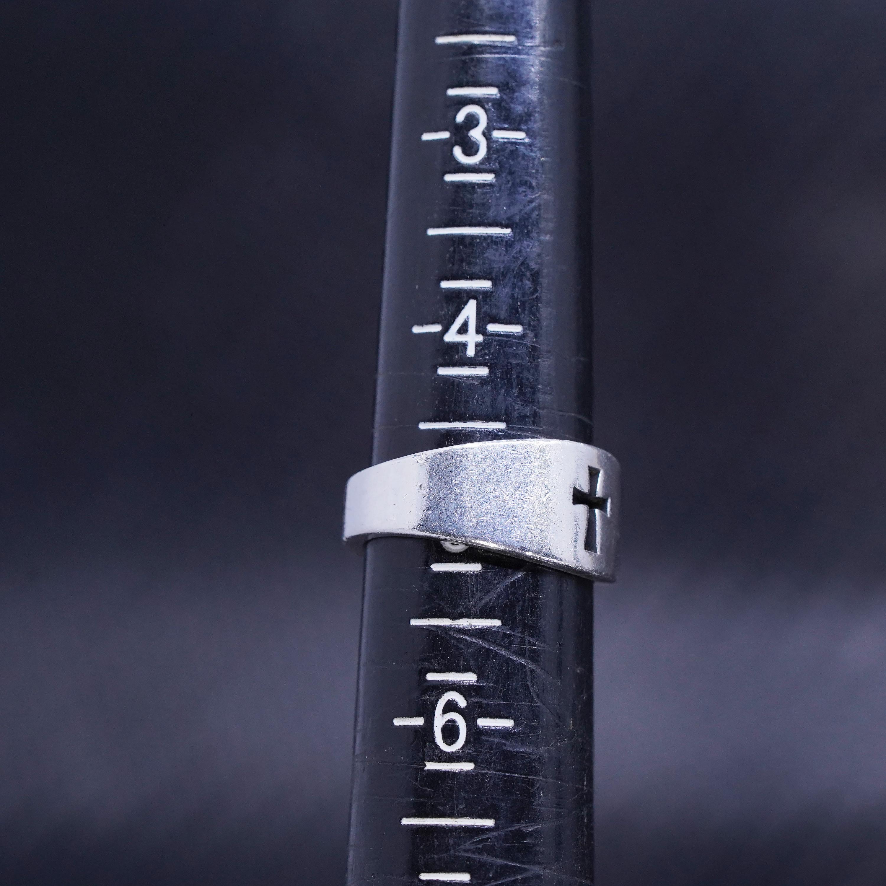 Size 4.75, Vintage James Avery Sterling Silver 925 Handmade Cross