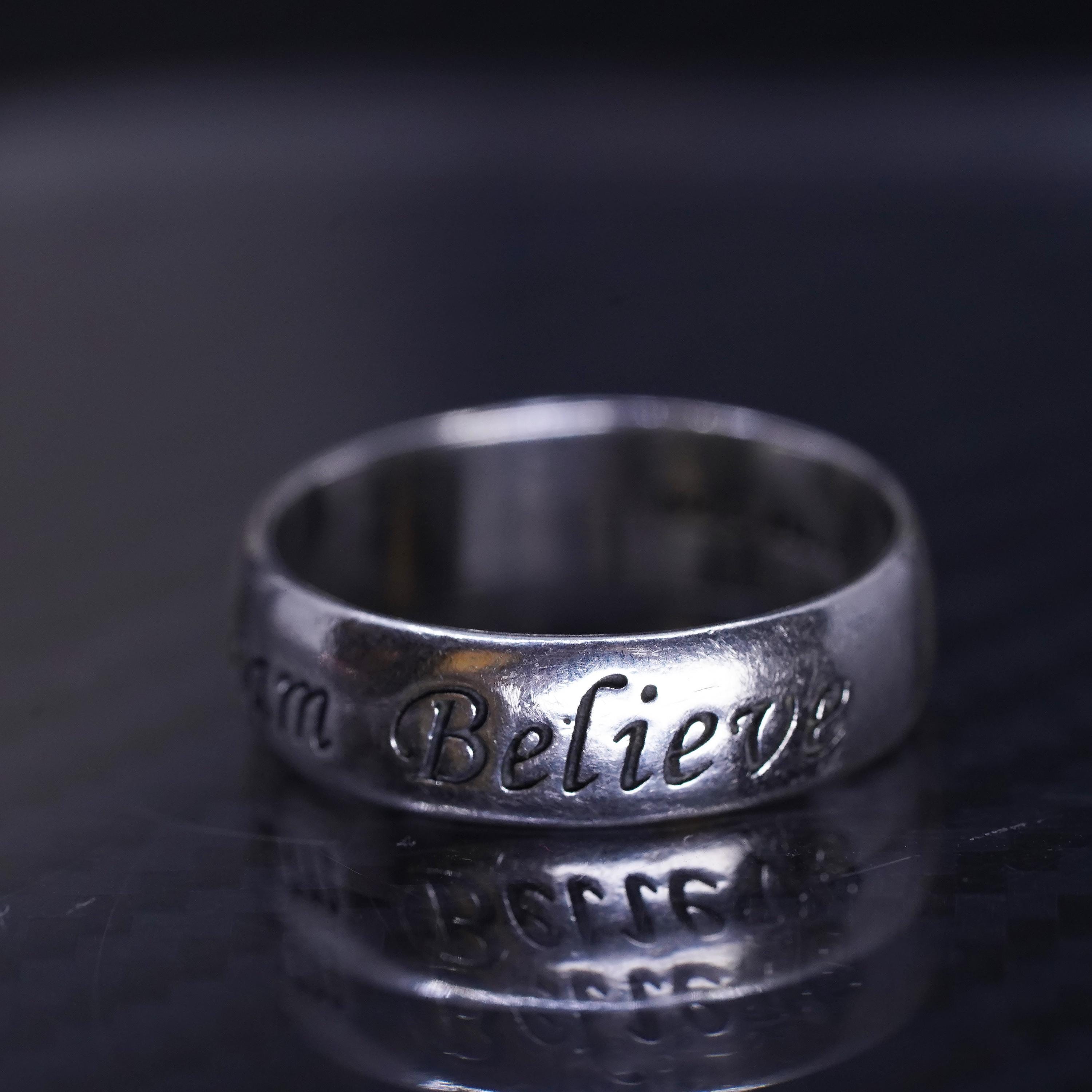 Size 8, Vintage Sterling Silver 925 Handmade Ring Wedding Band