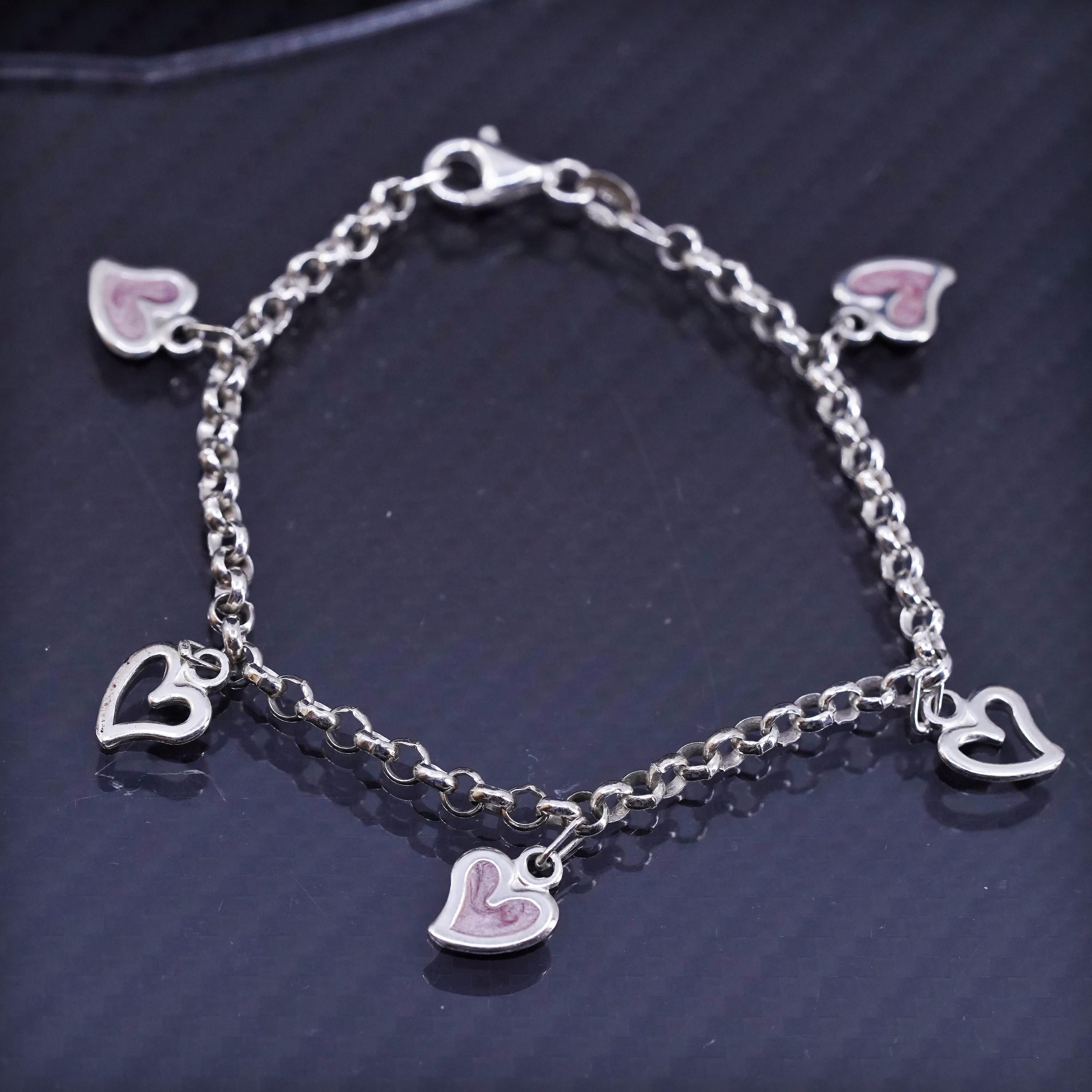 7 3mm, Vintage Sterling Silver 925 Handmade Circle Link 7 3mm, Vintage Sterling Silver 925 Handmade Circle Link
