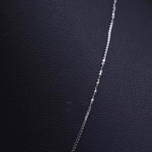 18 ”1 mm, Vintage italienische Sterling Silber 925 gedrehte Gliederkettenhalskette, gestempelt 925 Italy