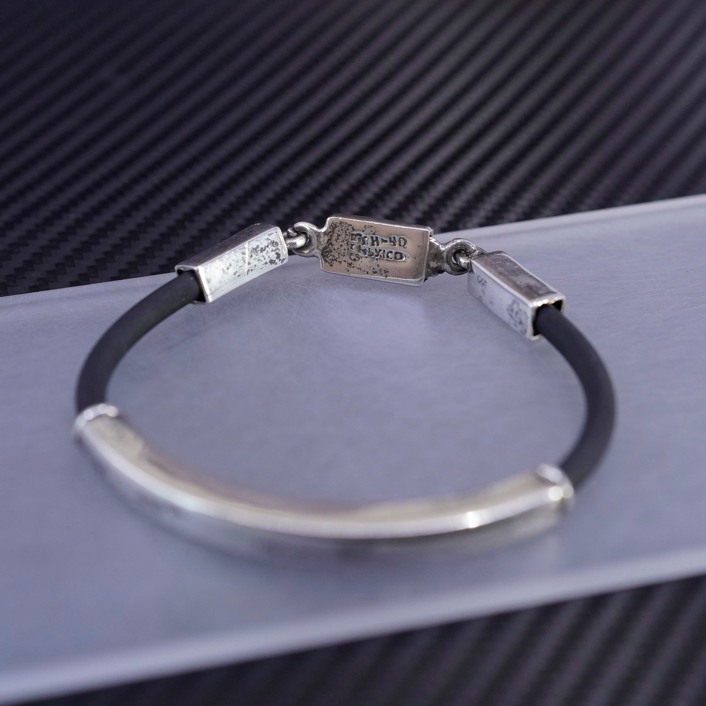 Solid 925 Sterling Silver Handmade Chain Bracelet , Cuban
