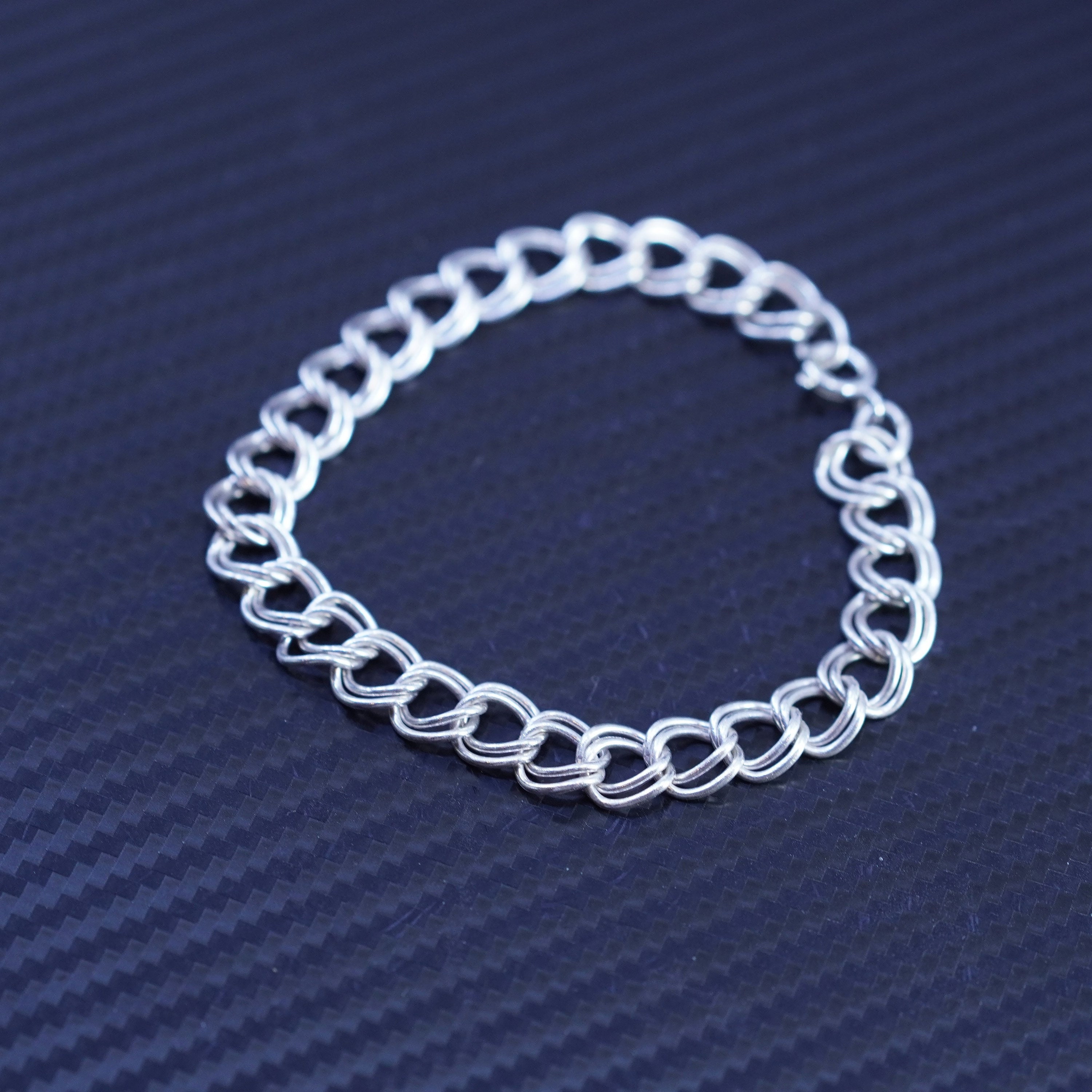 イタリア製 ヴィンテージ シルバー925 ダブルリンクチェーンブレスレット VINTAGE TIFFANY & CO. Double Ring Bracelet Sterling Silver
