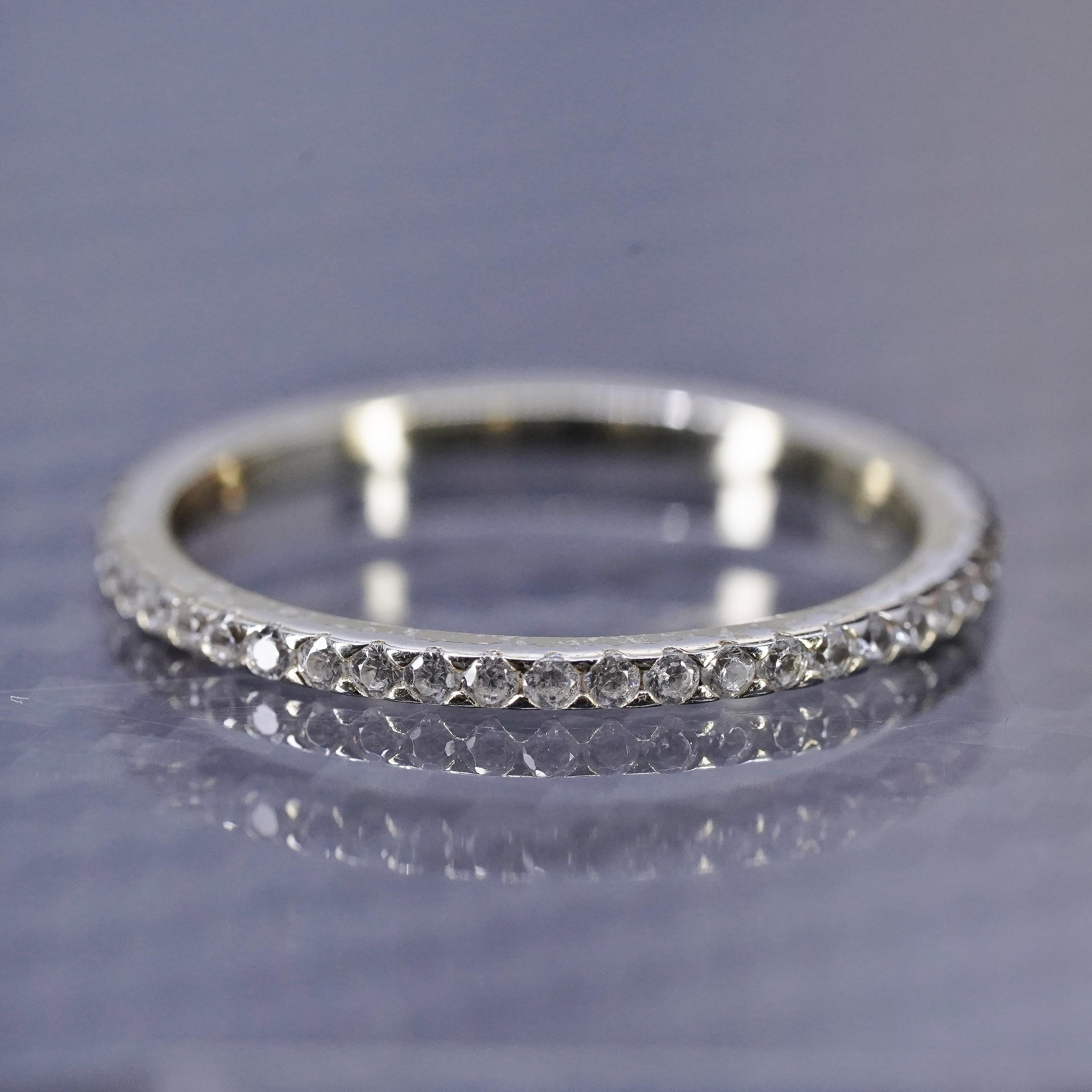 Size 9, Vintage Sterling Silver 925 Stackable Band Ring With