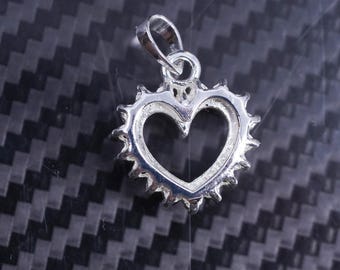 Pendentif Vintage Cœur En Argent 925 - Poinçon - Style Classique