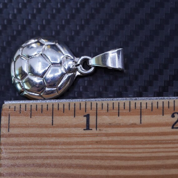 Vintage sterling silver 925 handmade soccer footb… - image 6