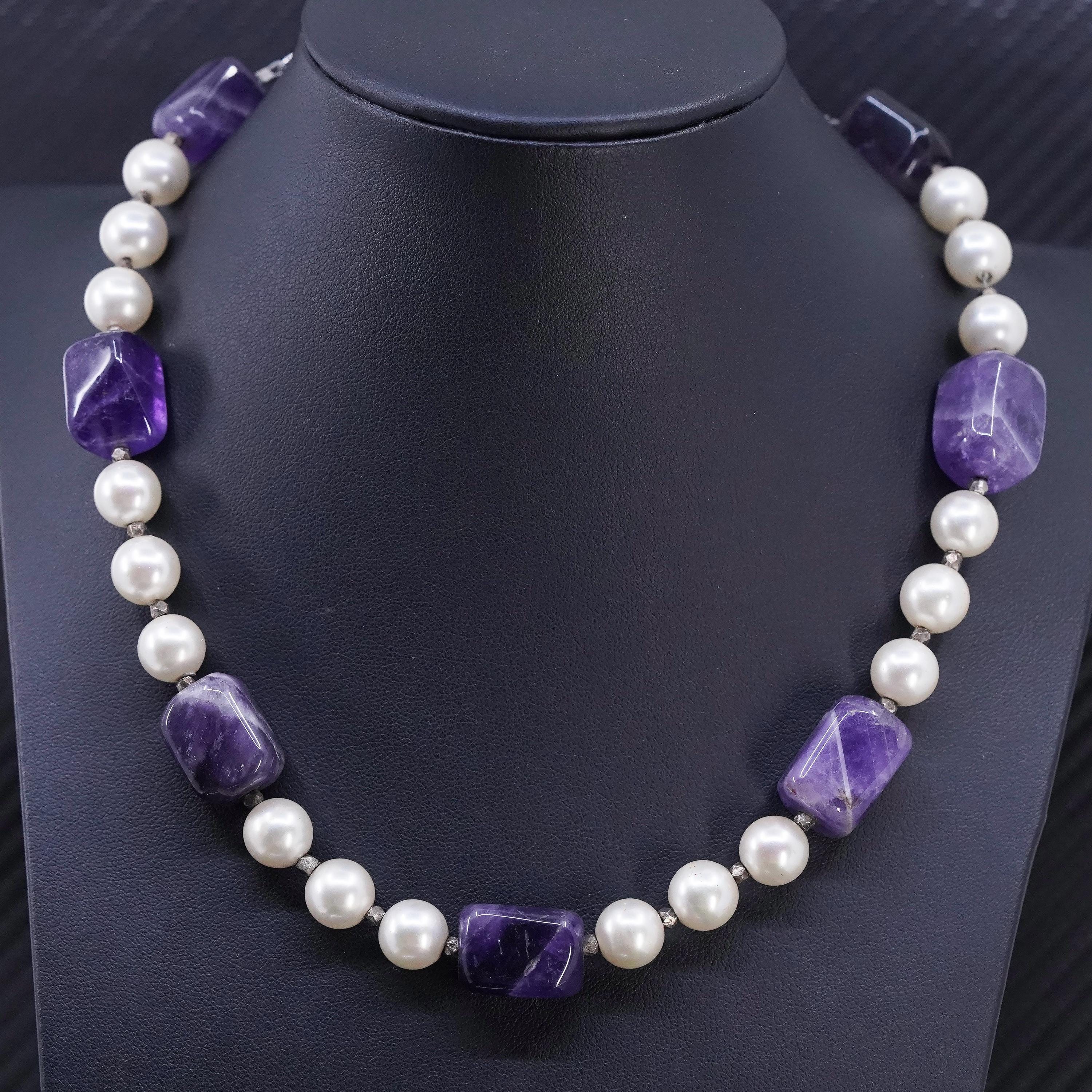 18”, Vintage Sterling Silver 925 Handmade Necklace With