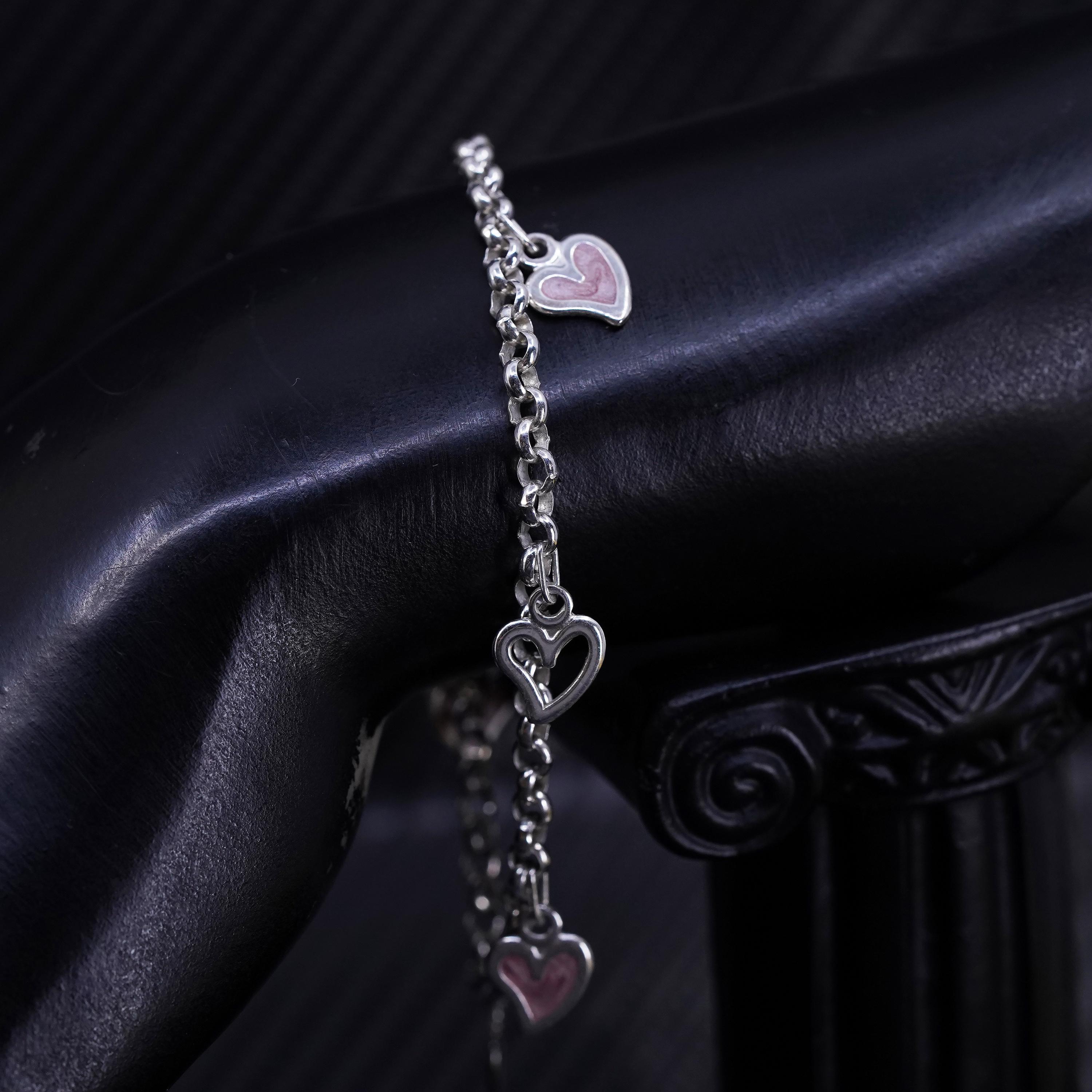 7” 3mm, Vintage Sterling Silver 925 Handmade Circle Link 7” 3mm, Vintage Sterling Silver 925 Handmade Circle Link