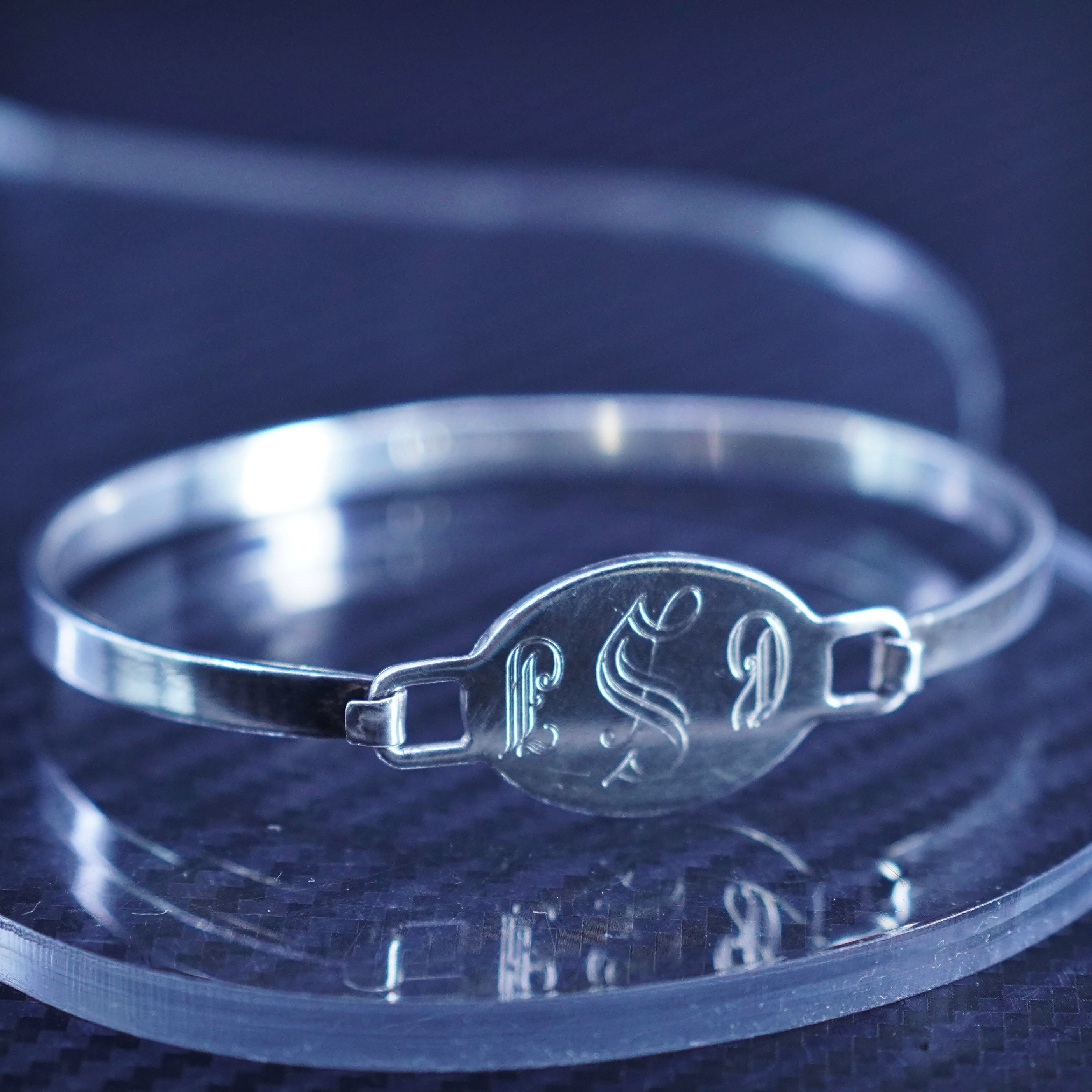 MEXICO 925シルバー 波状オープンバングル Mexican 925 Sterling Silver Twisted Bangle / メキシコ
