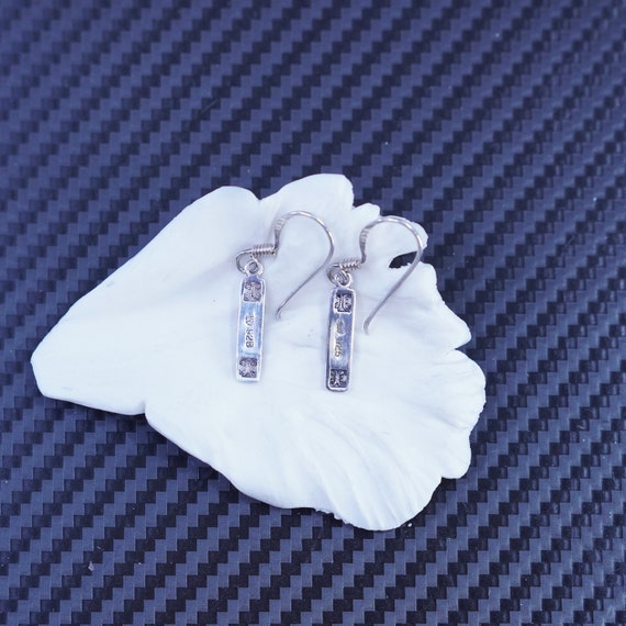 Vintage sterling 925 silver filigree earrings wit… - image 5