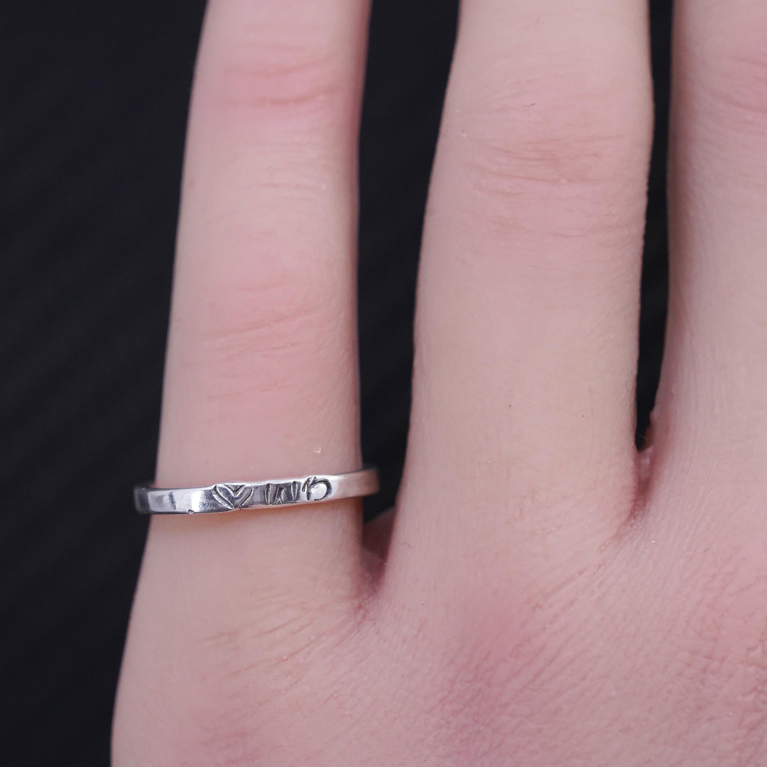 Size 5.25, Vintage Southwestern Sterling Silver Handmade Ring, 925