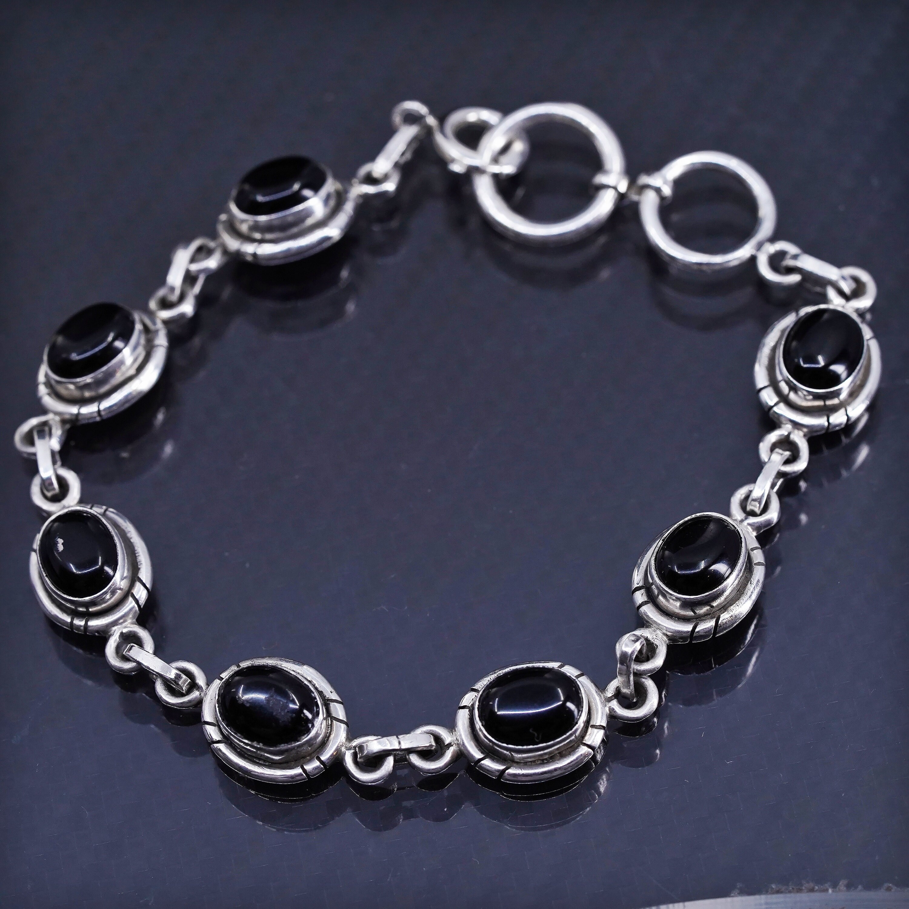 7+1”, Vintage Mexican Sterling Silver 925 Handmade Bracelet 7+1”, Vintage Mexican Sterling Silver 925 Handmade Bracelet